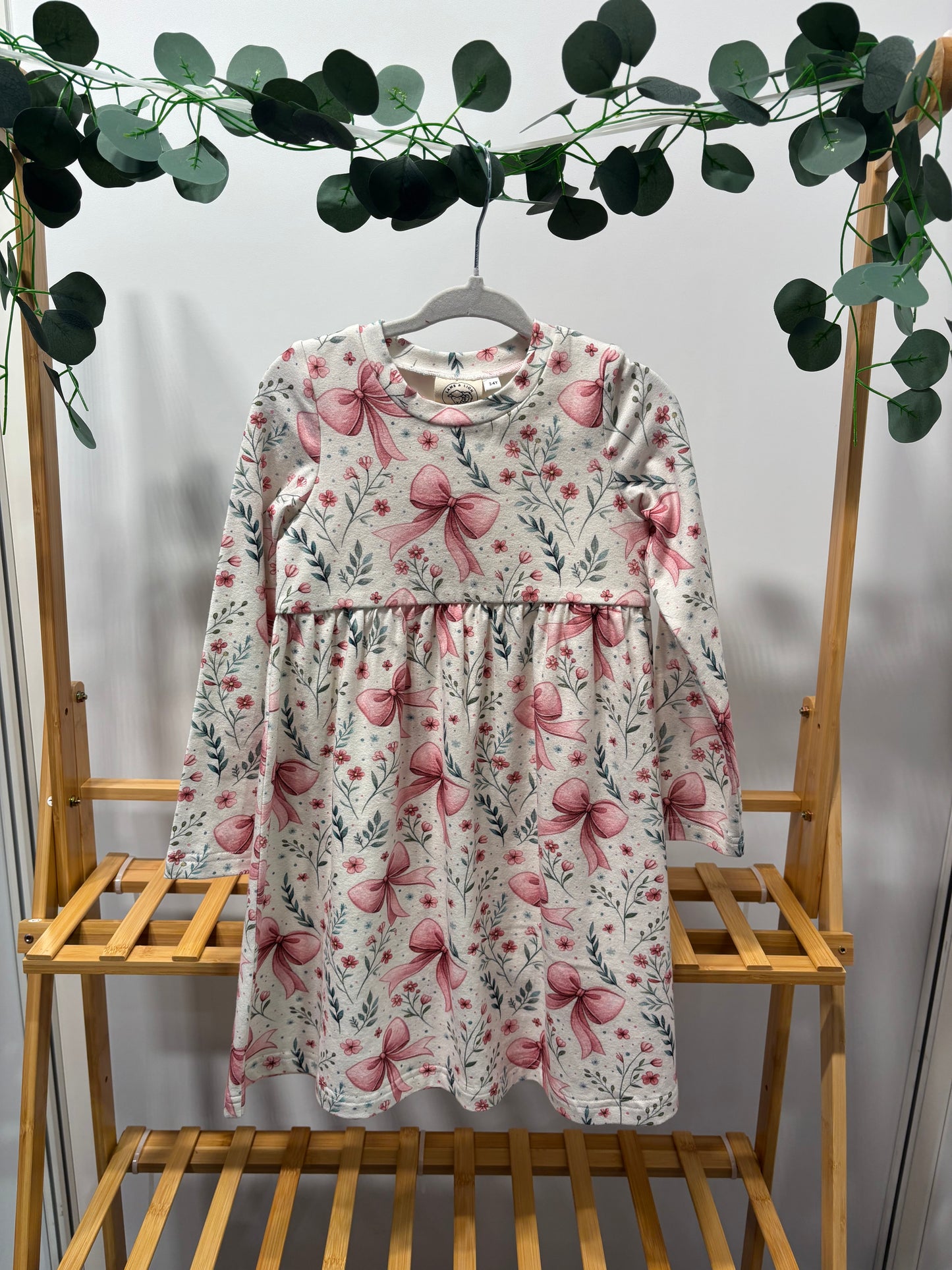 Bow & Bloom Long Sleeve Swing Dress (3-4 Years)