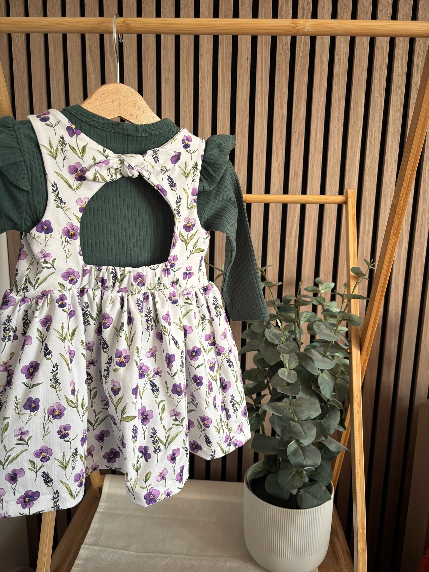 Purple Pansy Daisy Dress