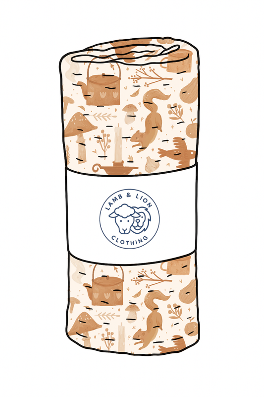 Autumn Forage muslin swaddle blanket