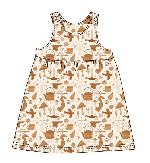 Autumn Forage pinafore dress