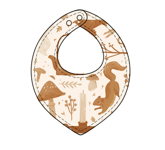 Autumn Forage towelling bib