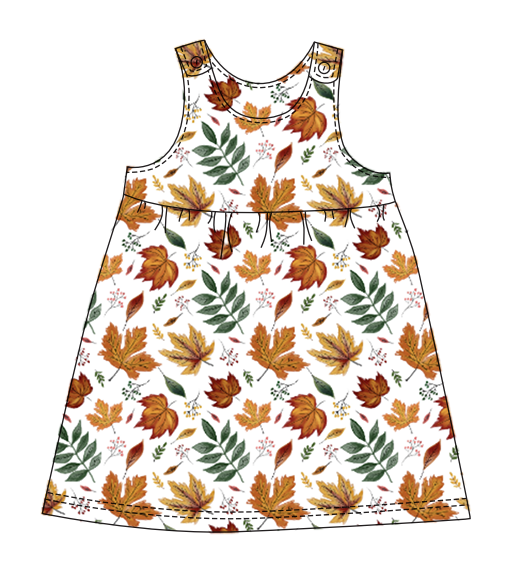 Autumn Leaves pinafore dress