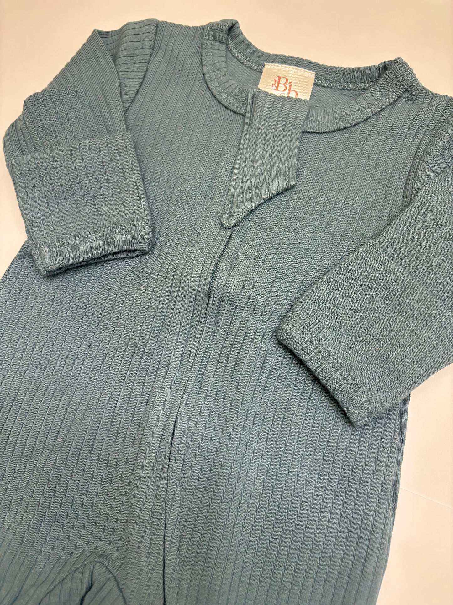 Dusky Blue footed sleepsuit
