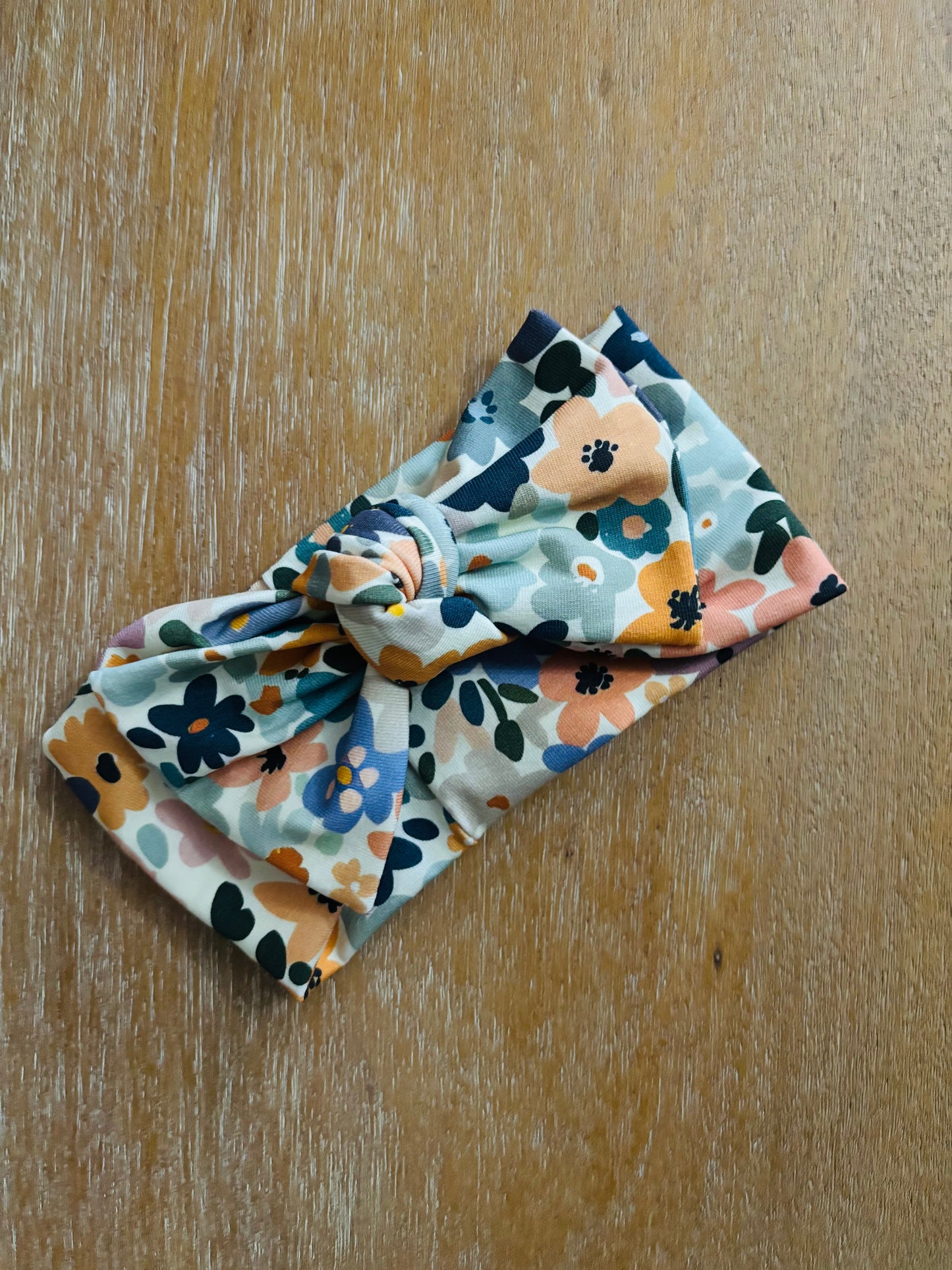 Painted Petals hand-tied headband