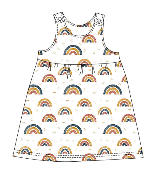 Over the Rainbow pinafore dress