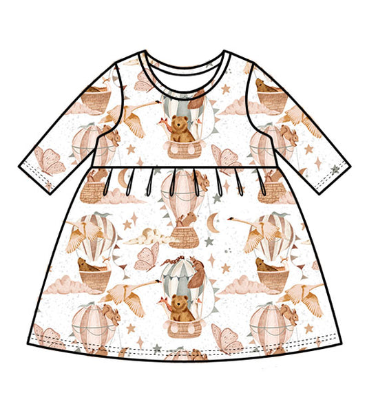 The Welcome Party long-sleeve swing dress