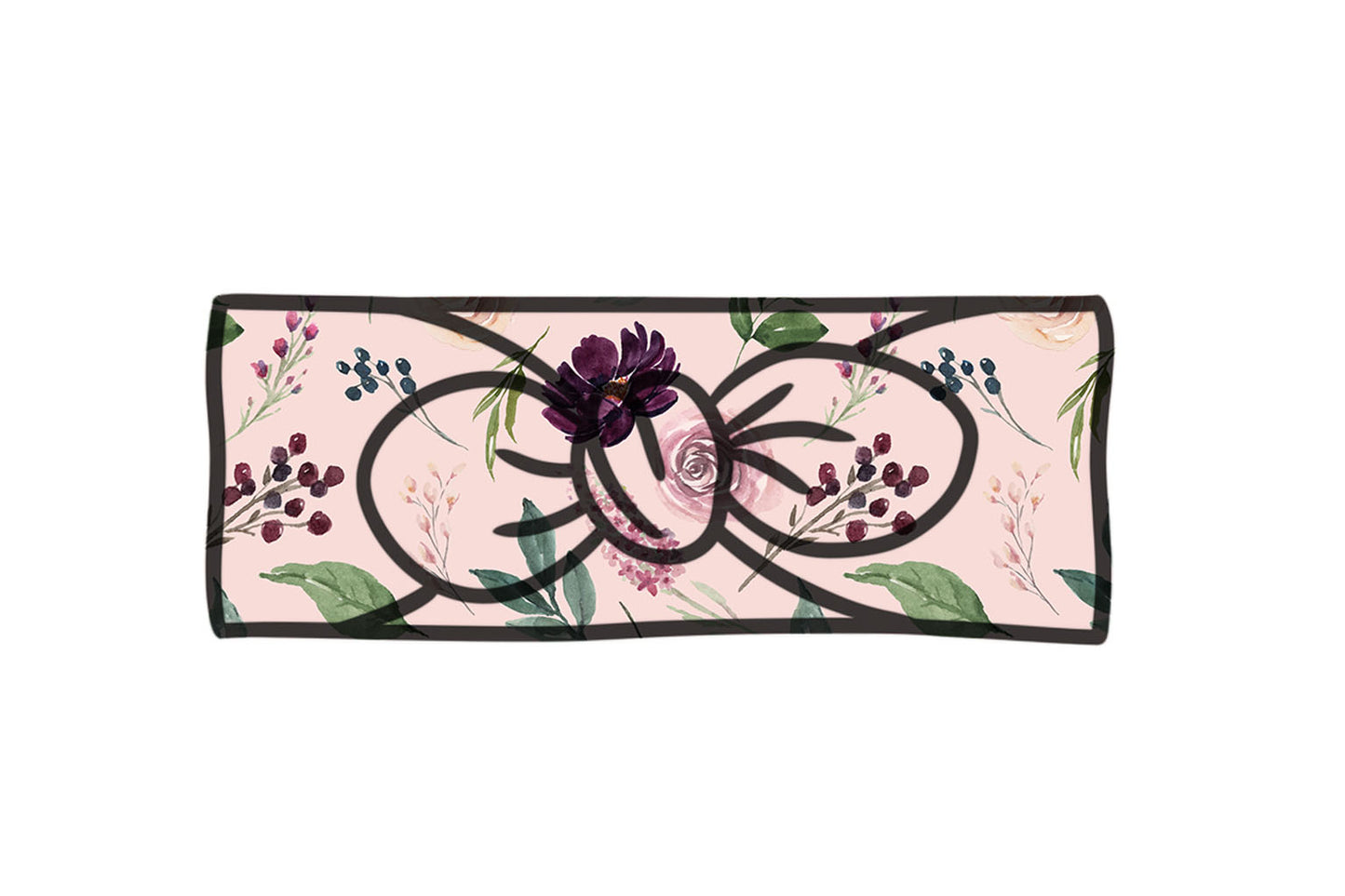 Berry Bloom hand-tied headband