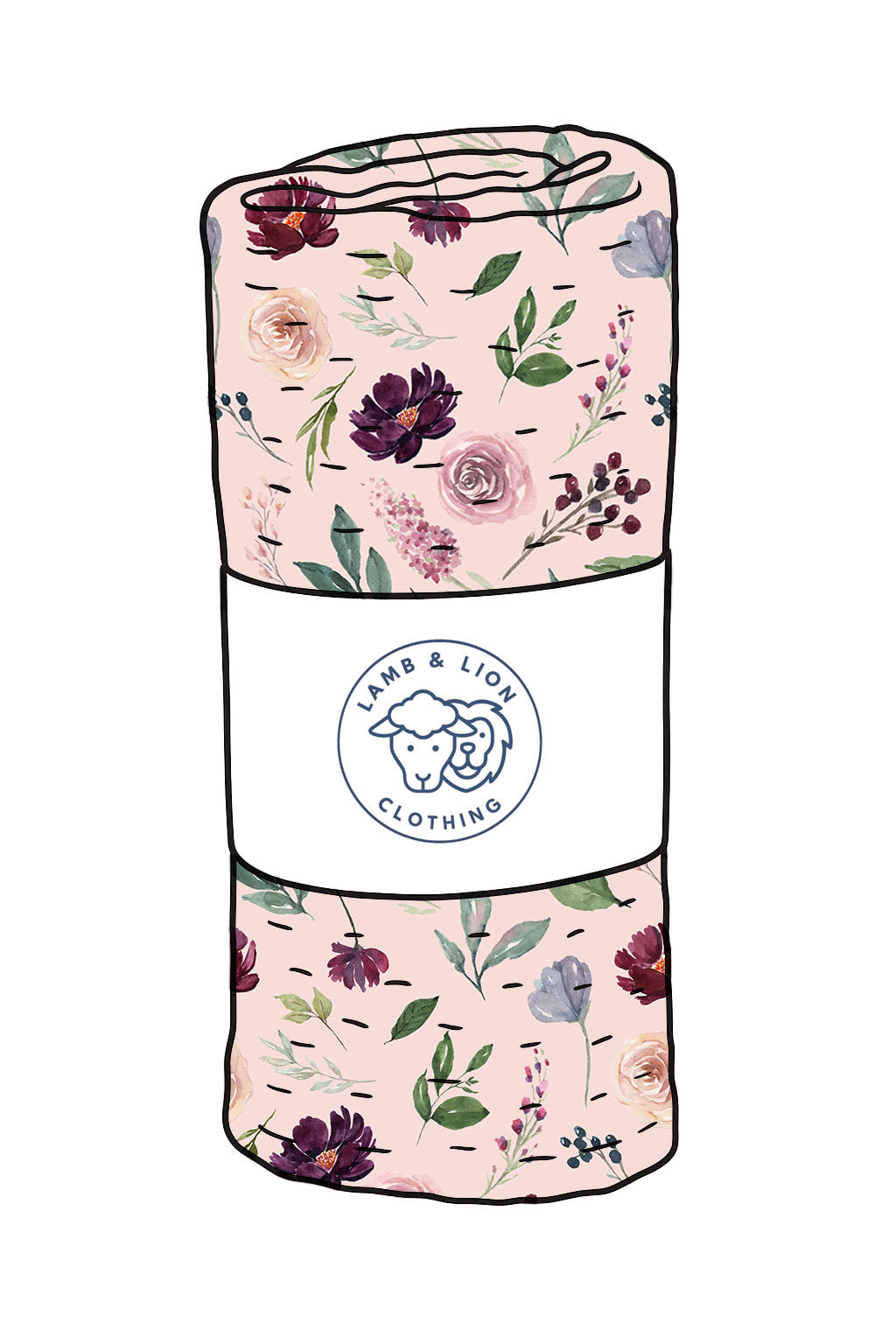 Berry Bloom muslin swaddle blanket