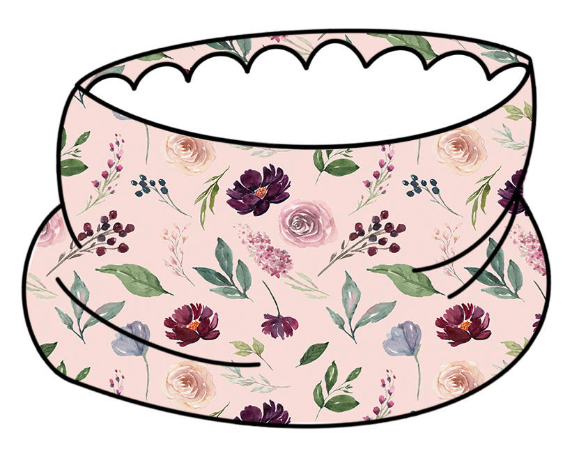 Berry Bloom teddy fleece snood