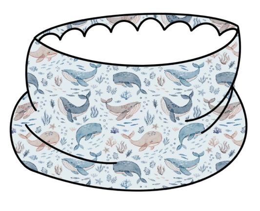 Whale of a Time teddy fleece snood