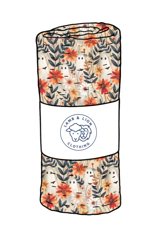 Bootanical muslin swaddle blanket