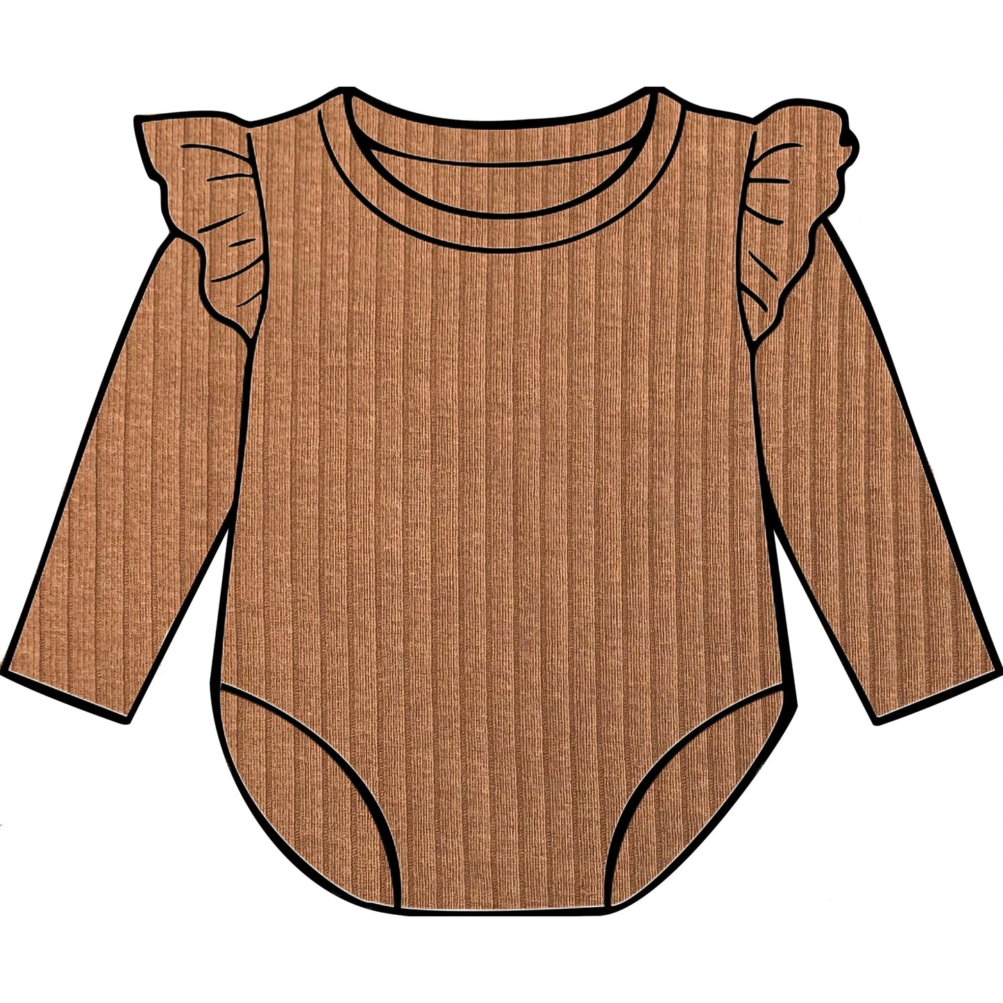 Rust frill bodysuit