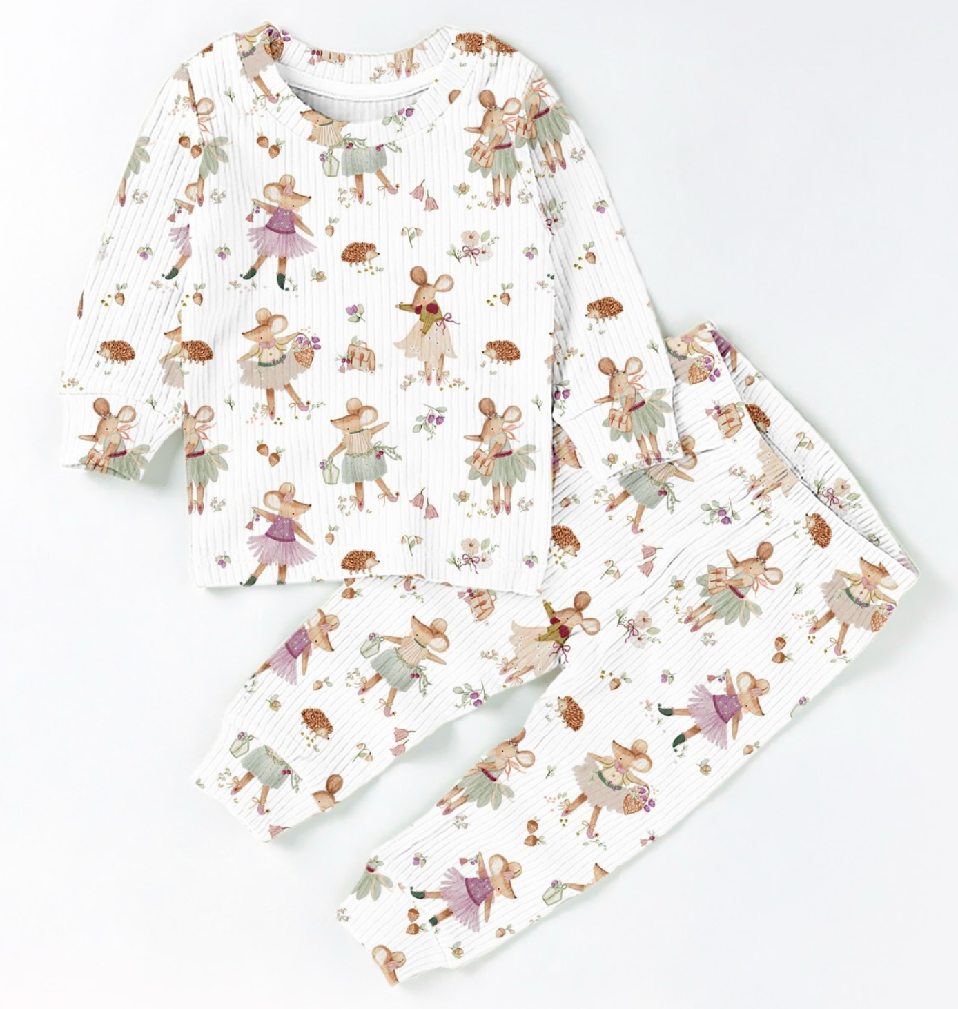 PREORDER Ballet Mouse Ribbed Pyjama Set