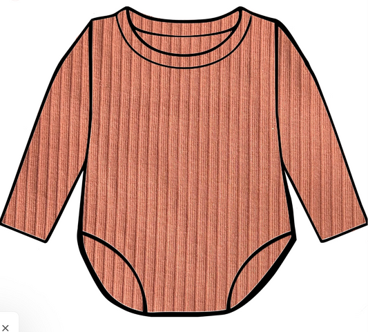 Clay ribbed bodysuit