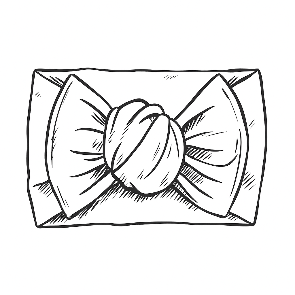 Lemon tree hand-tied headband (ribbed)