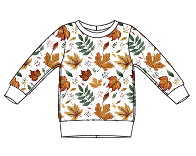 Autumn Leaves brushed cotton sweatshirt