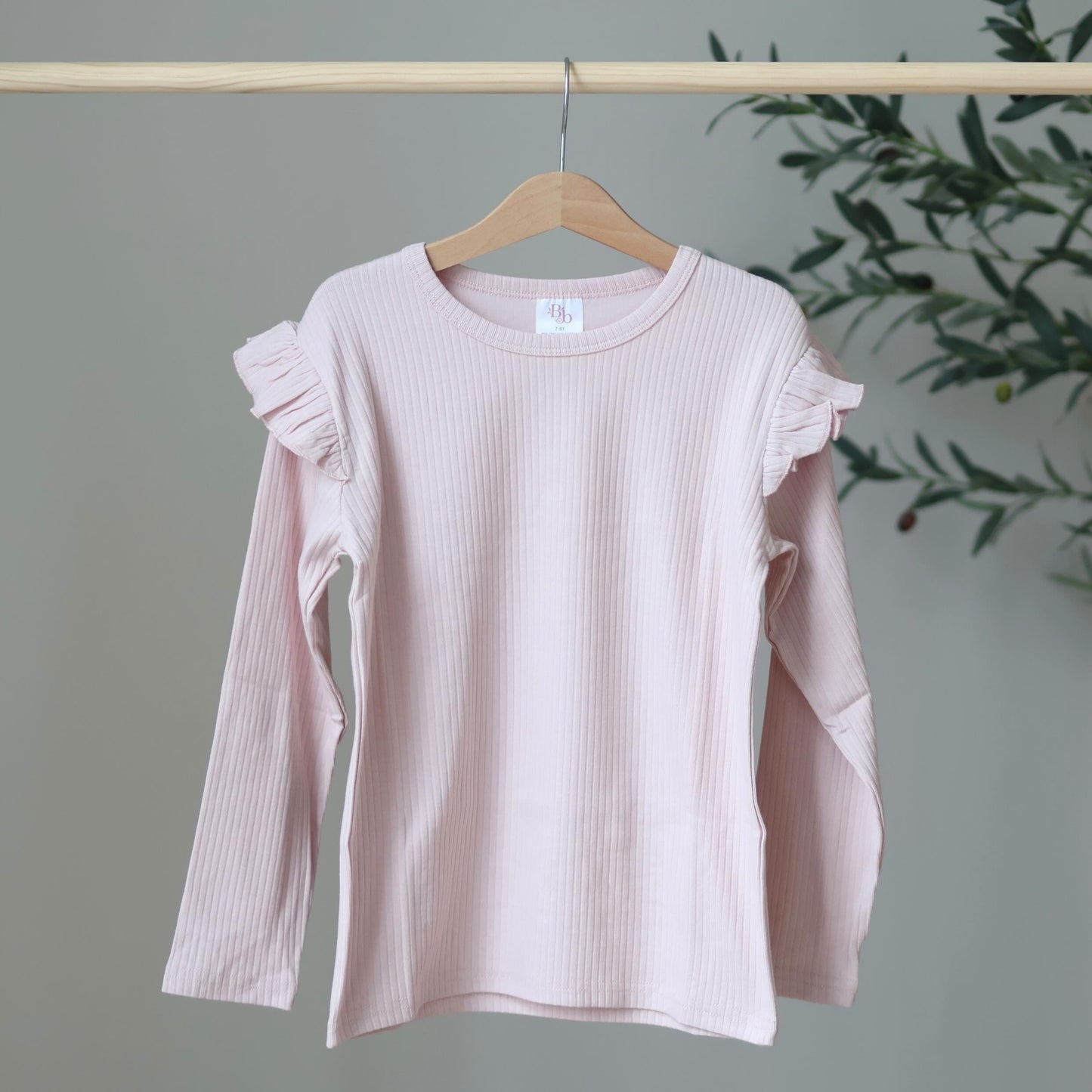 Vintage pink frill top