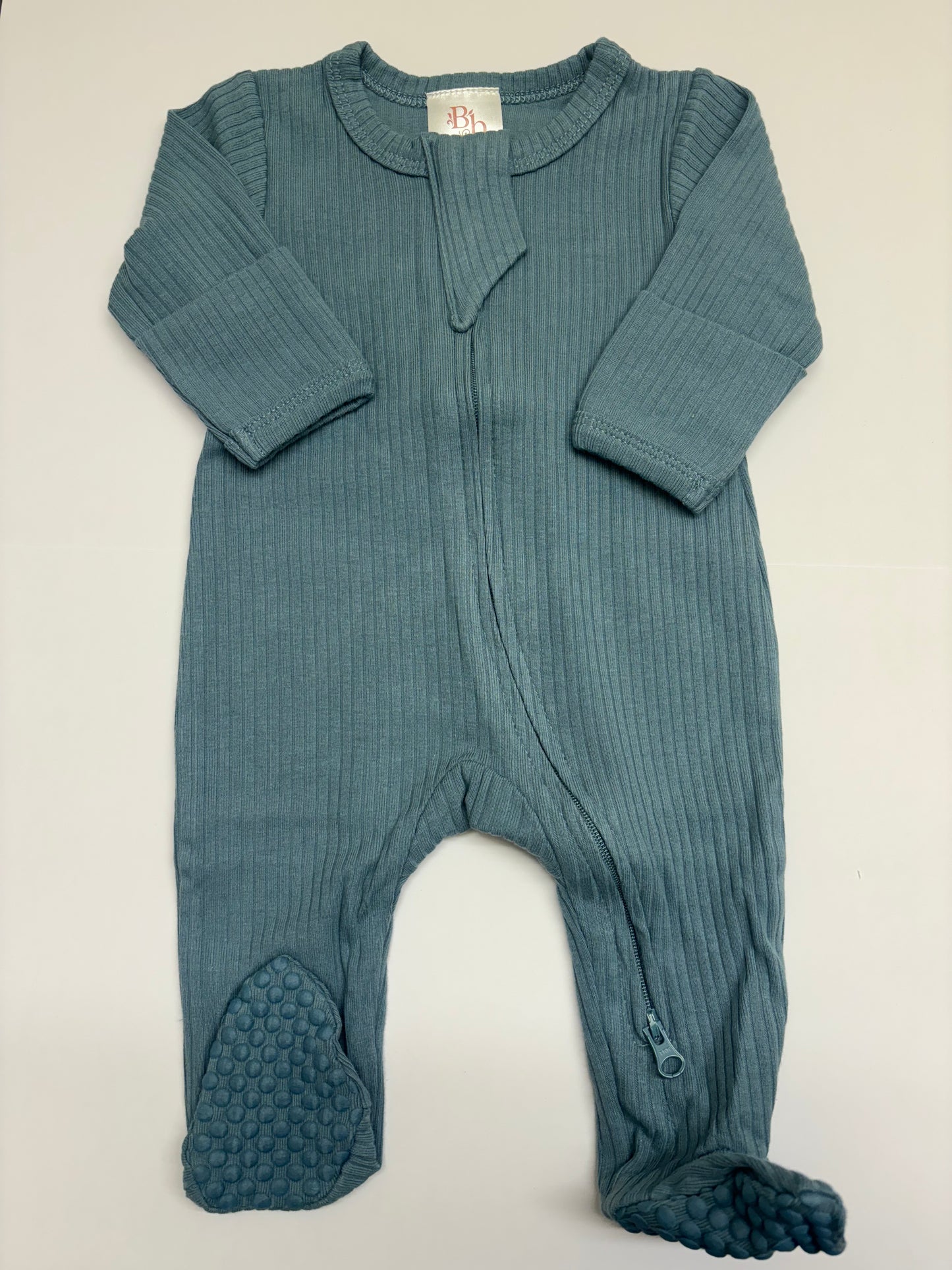 Dusky Blue footed sleepsuit