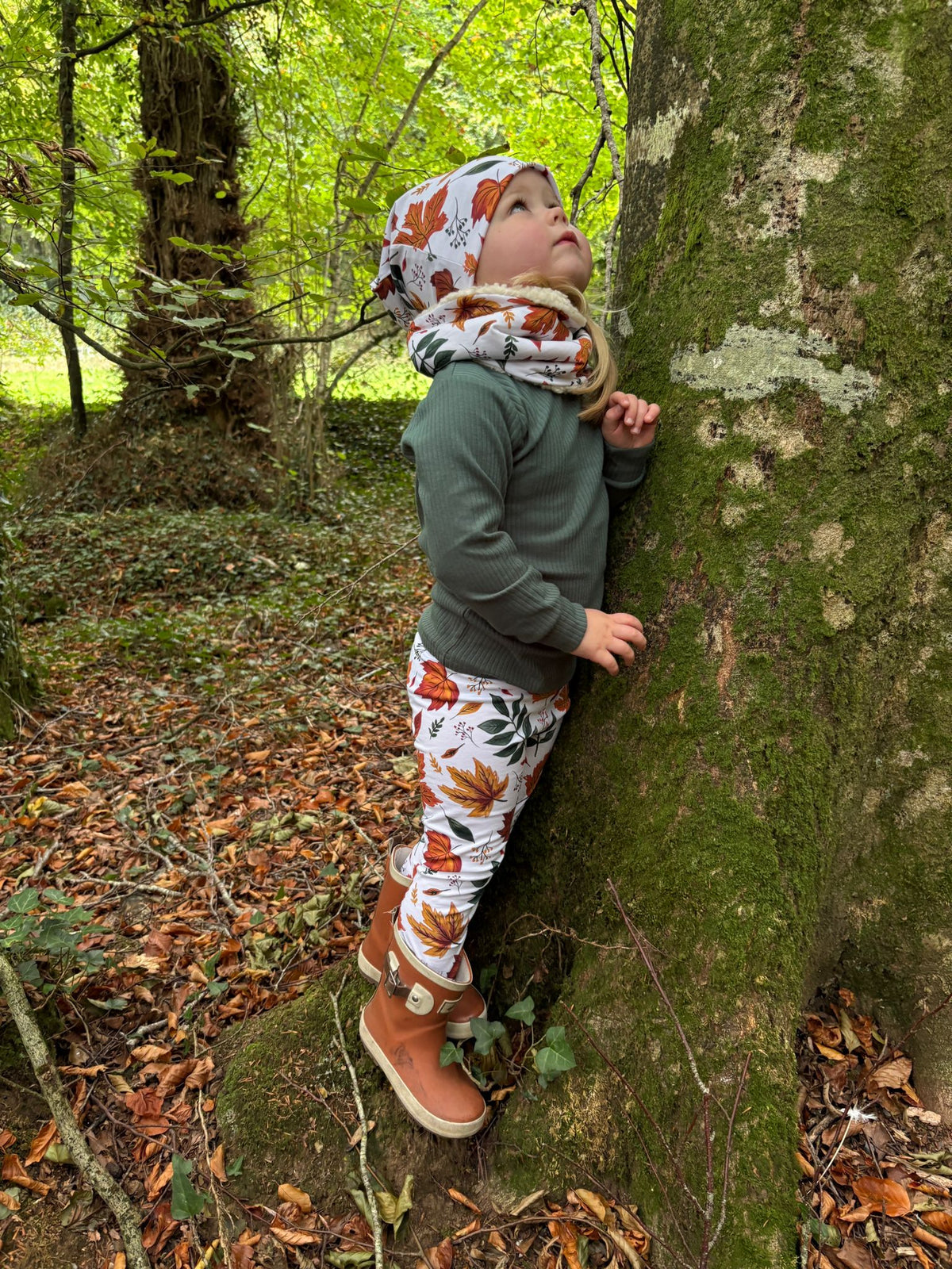 Autumn Leaves - Organic Jersey Cotton