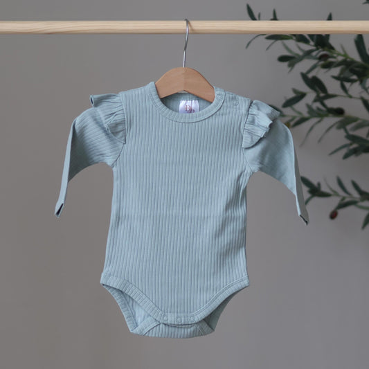 Mint frill bodysuit