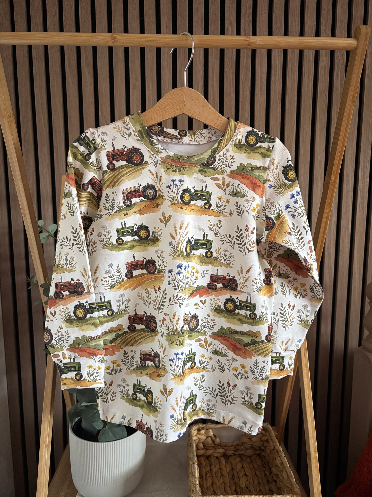 Tractor Trails Long Sleeve Top