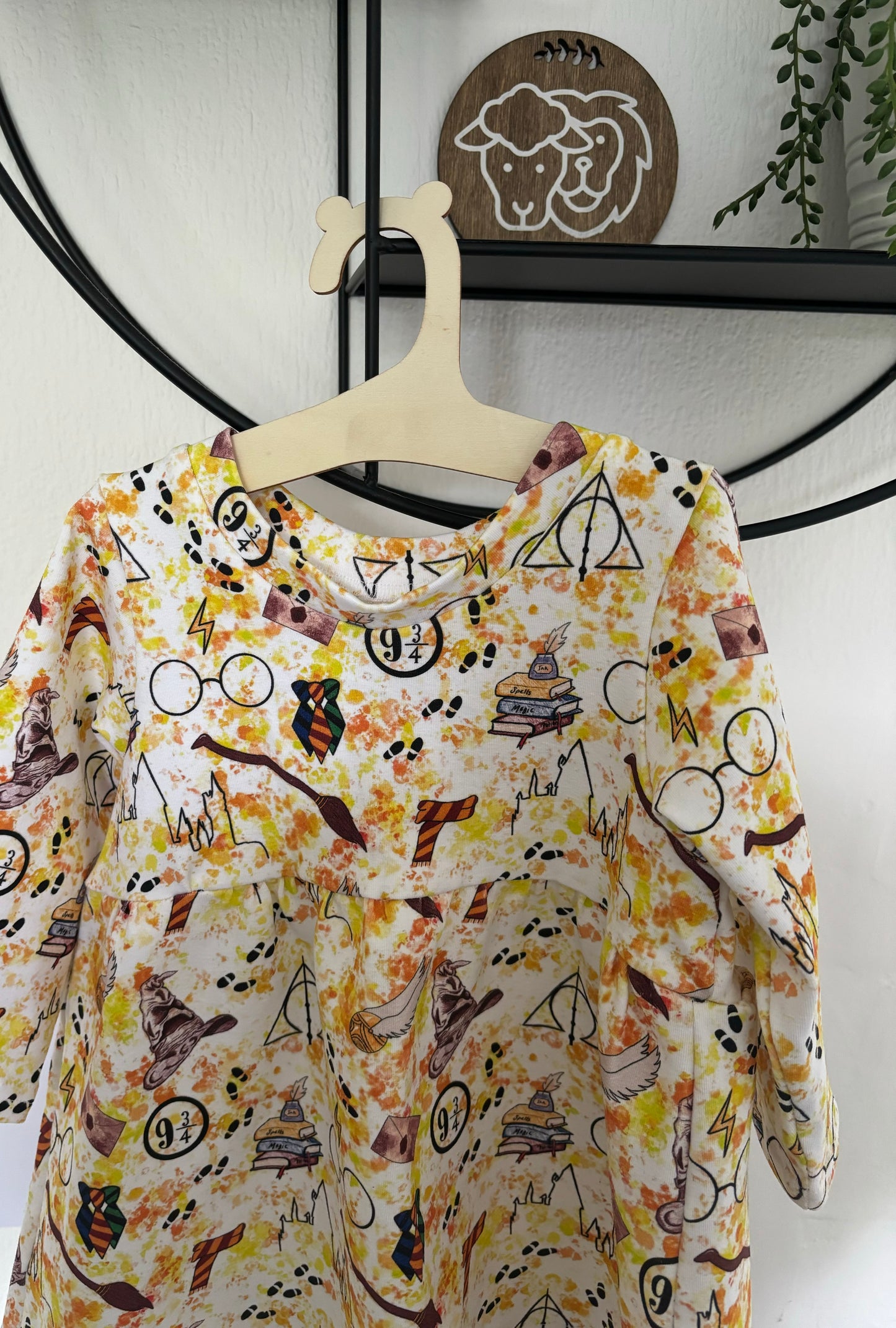 Mischief Managed long sleeve swing dress (3-6 Months)