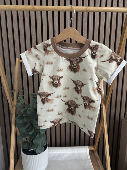 Highland Herd T-Shirt (rolled hem)