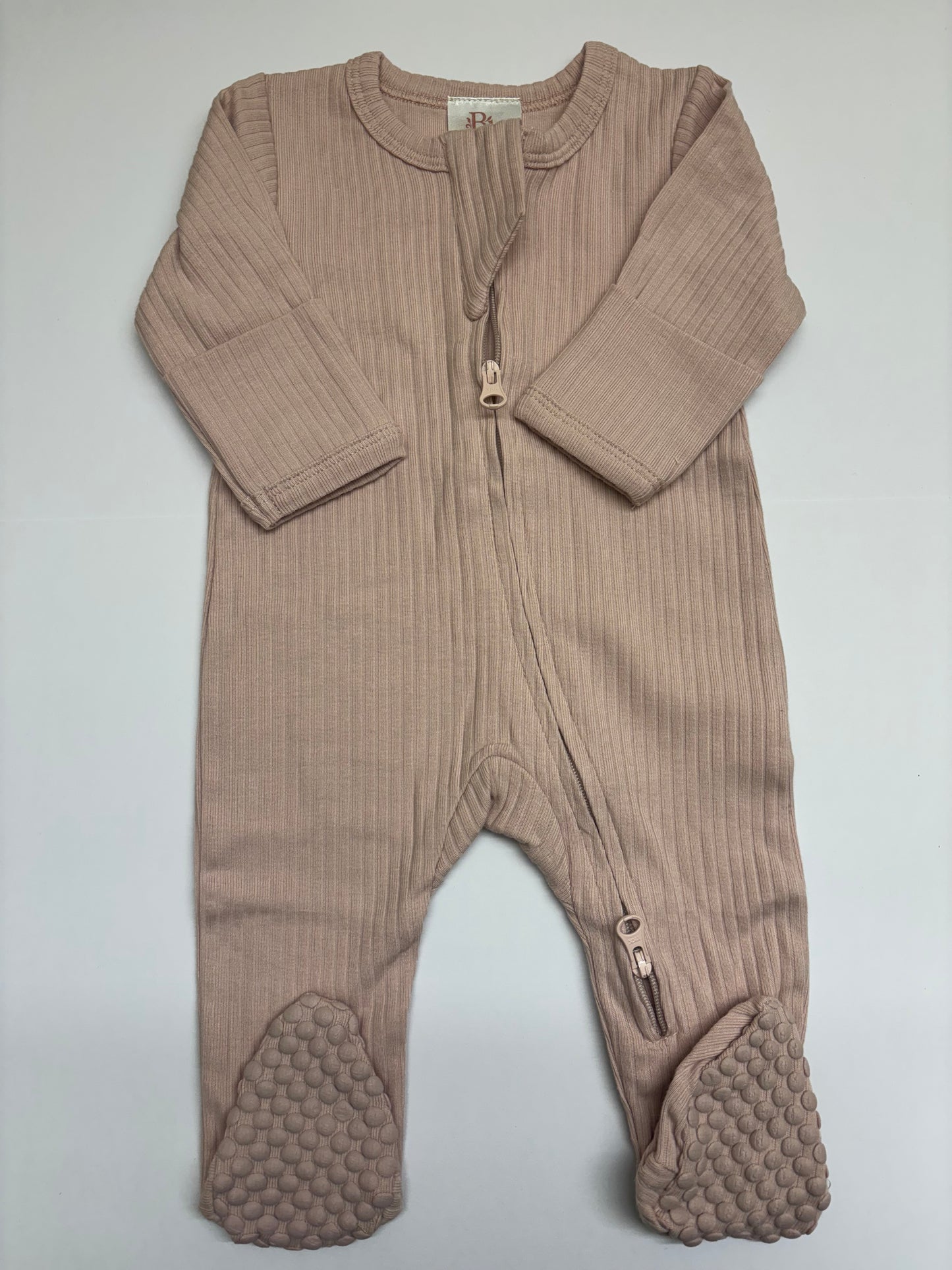 Vintage Pink footed sleepsuit