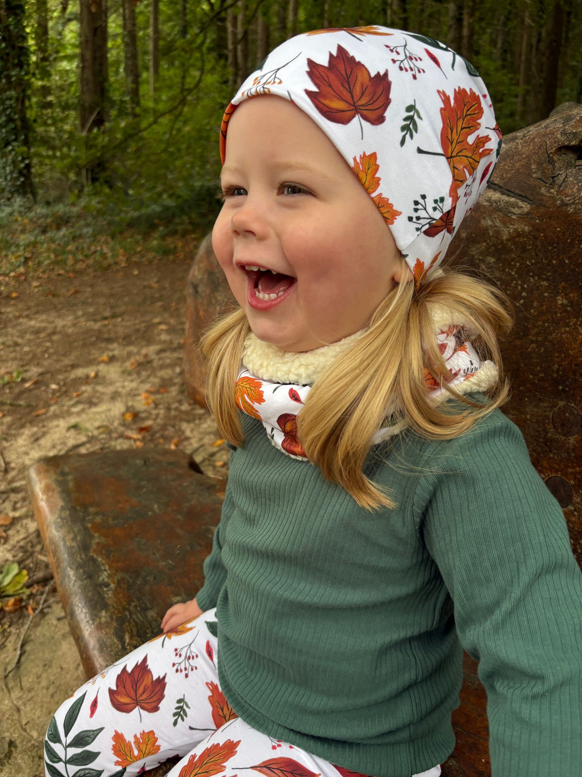 Autumn Leaves - Organic Jersey Cotton