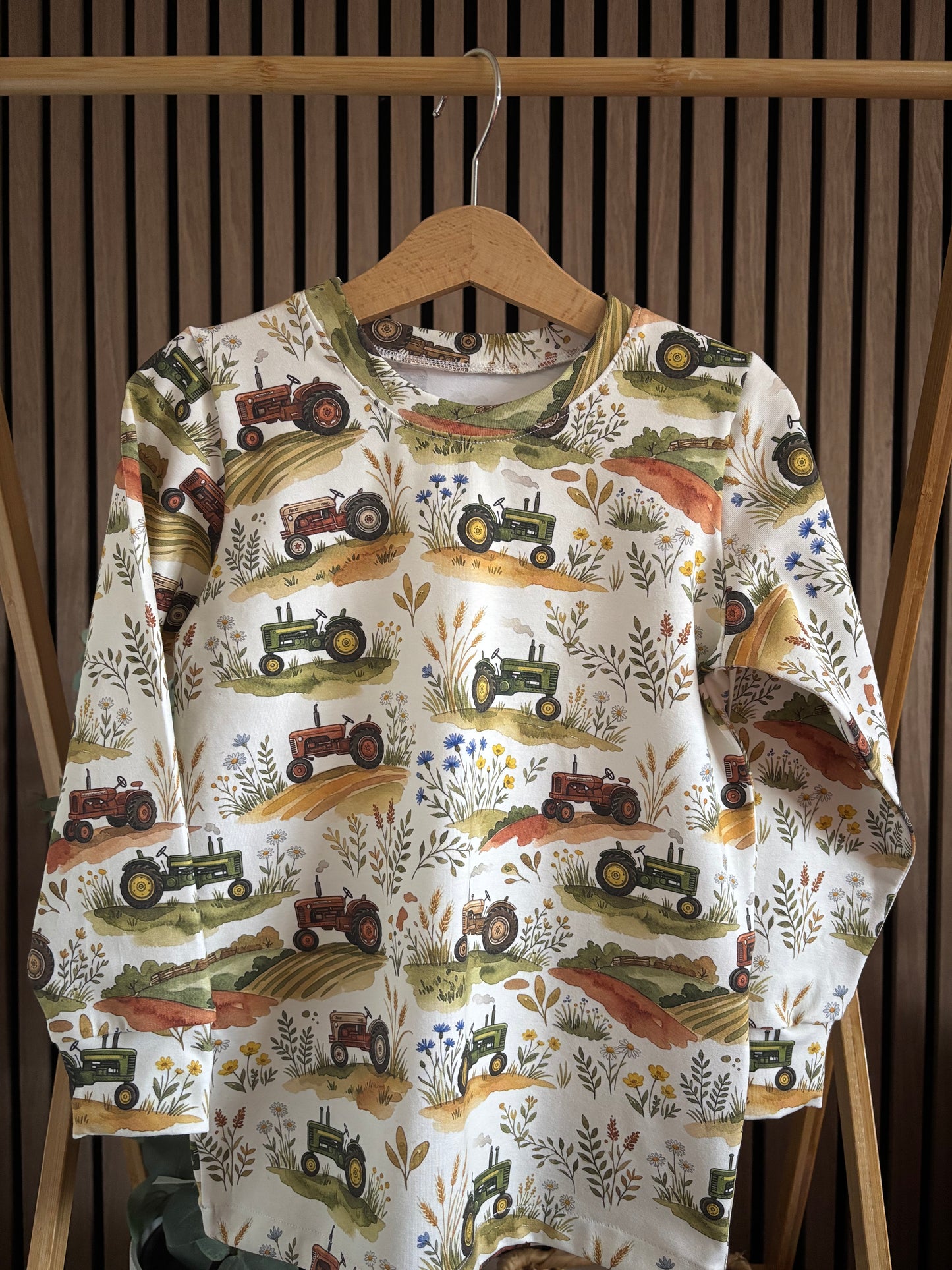 Tractor Trails Long Sleeve Top