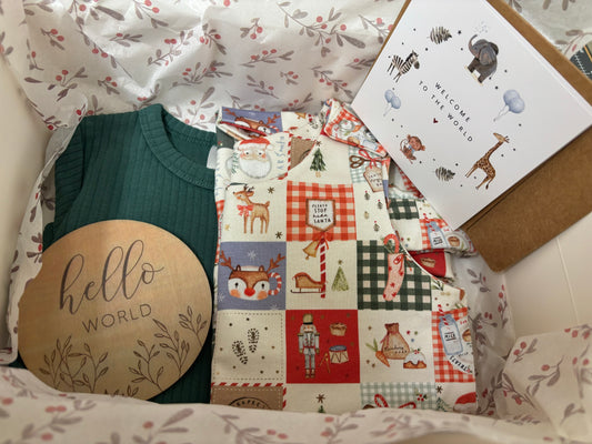 Christmas Patchwork Gift Box (0-3 Months - Gender Neutral)