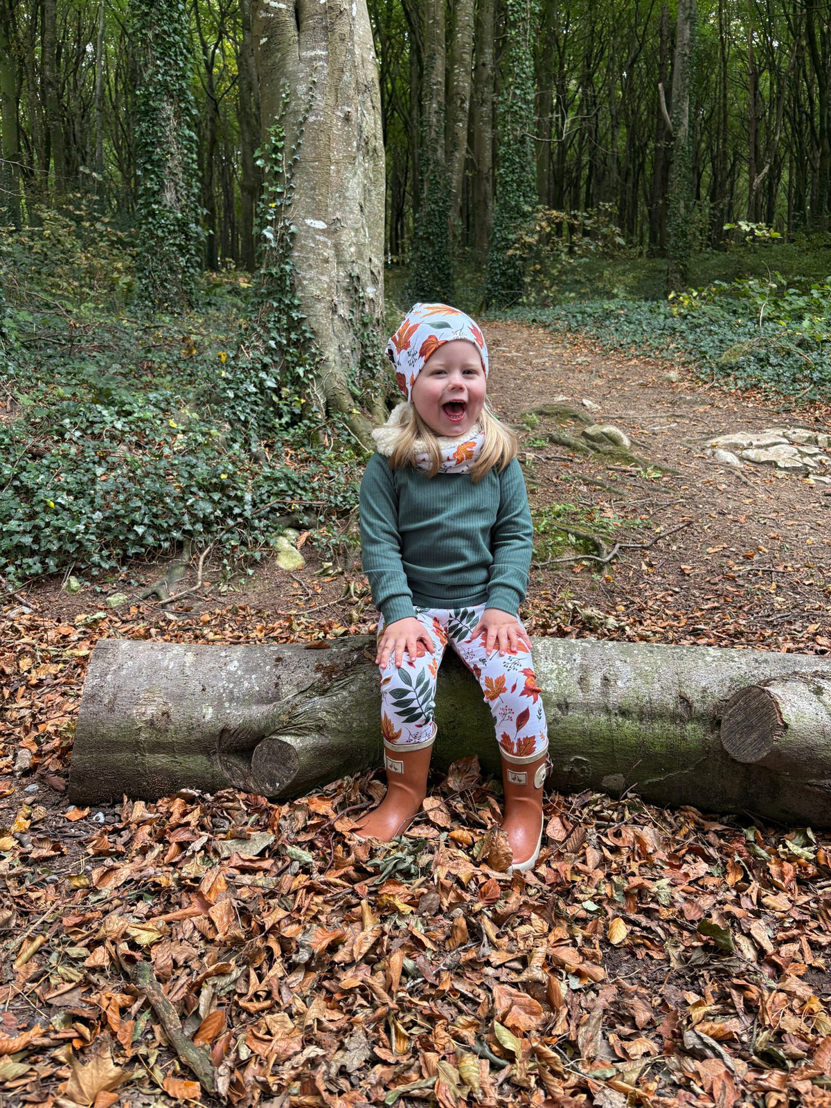 Autumn Leaves - Organic Jersey Cotton