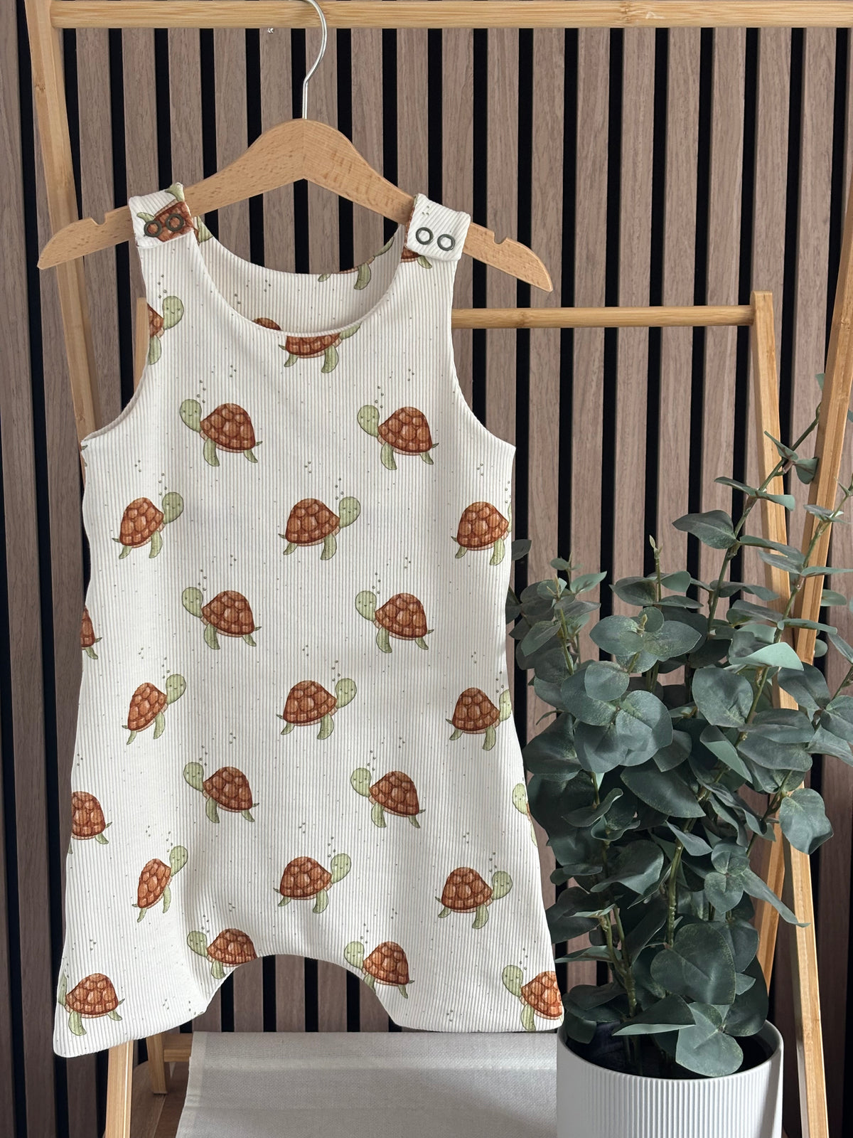 Turtle Relaxed Ribbed Short Romper
