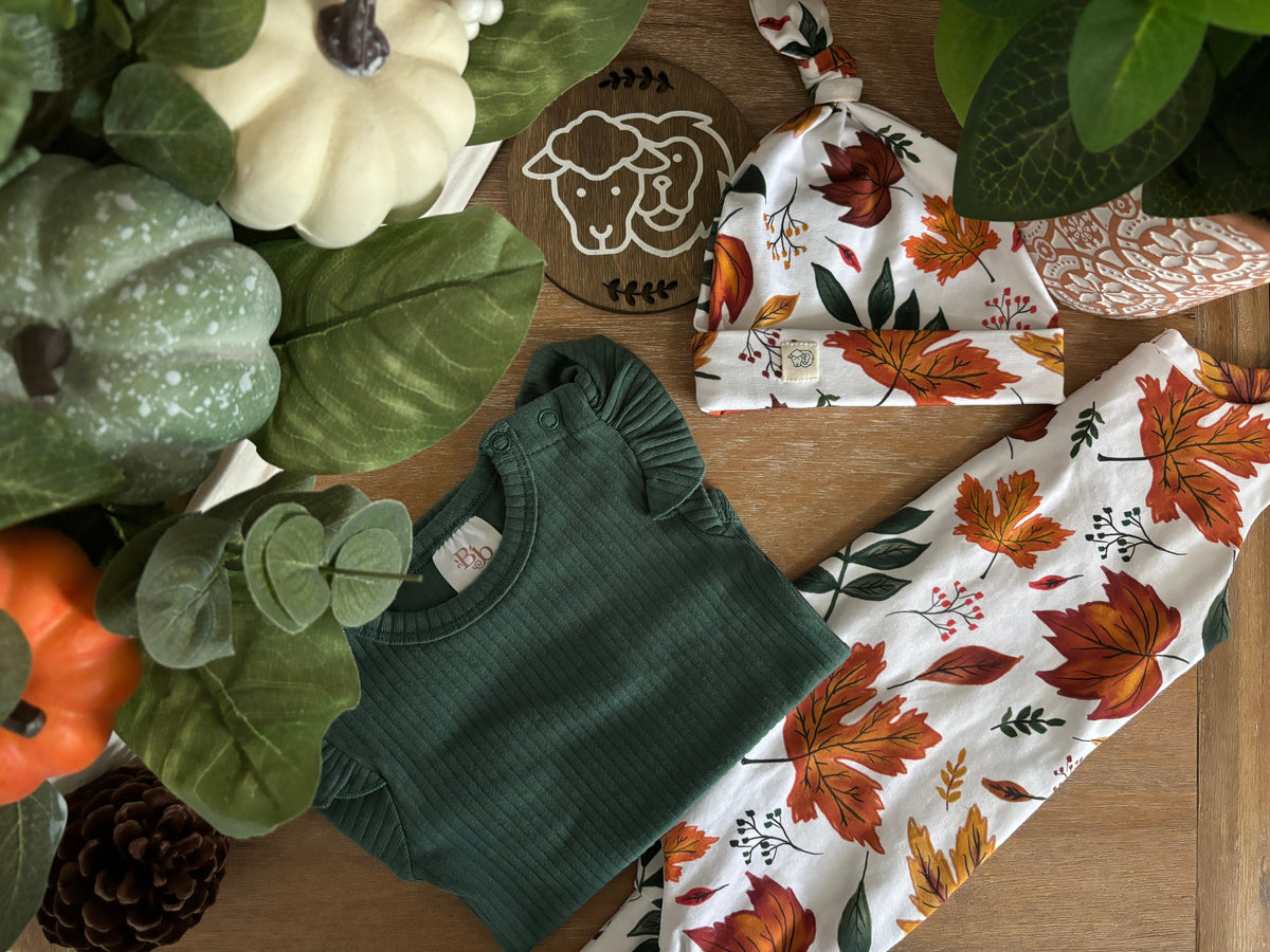 Autumn Leaves - Organic Jersey Cotton