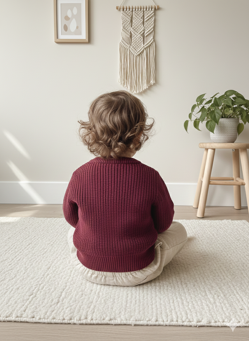 Plum Heirloom Knit Cardigan