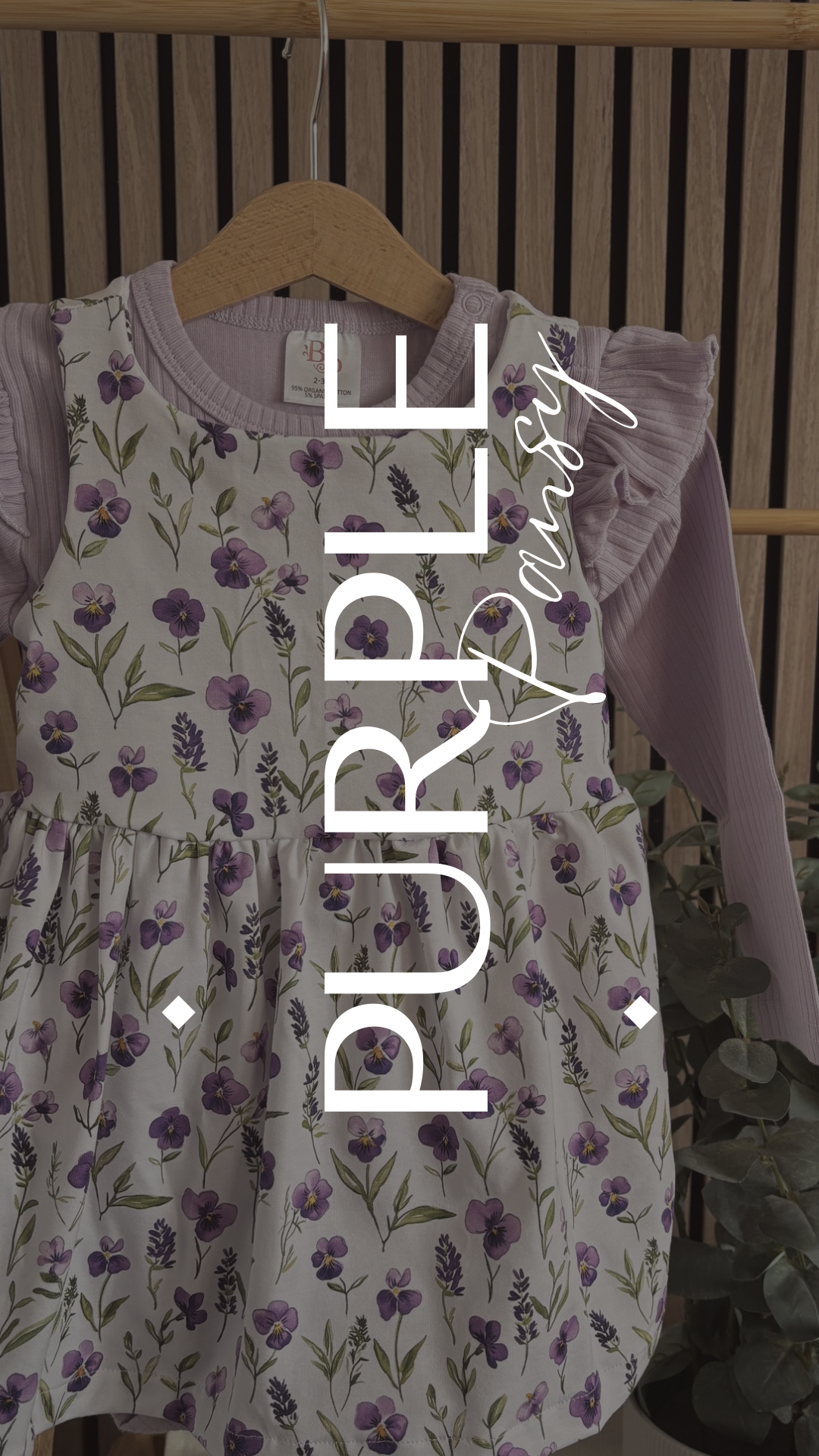 Purple Pansy Daisy Dress