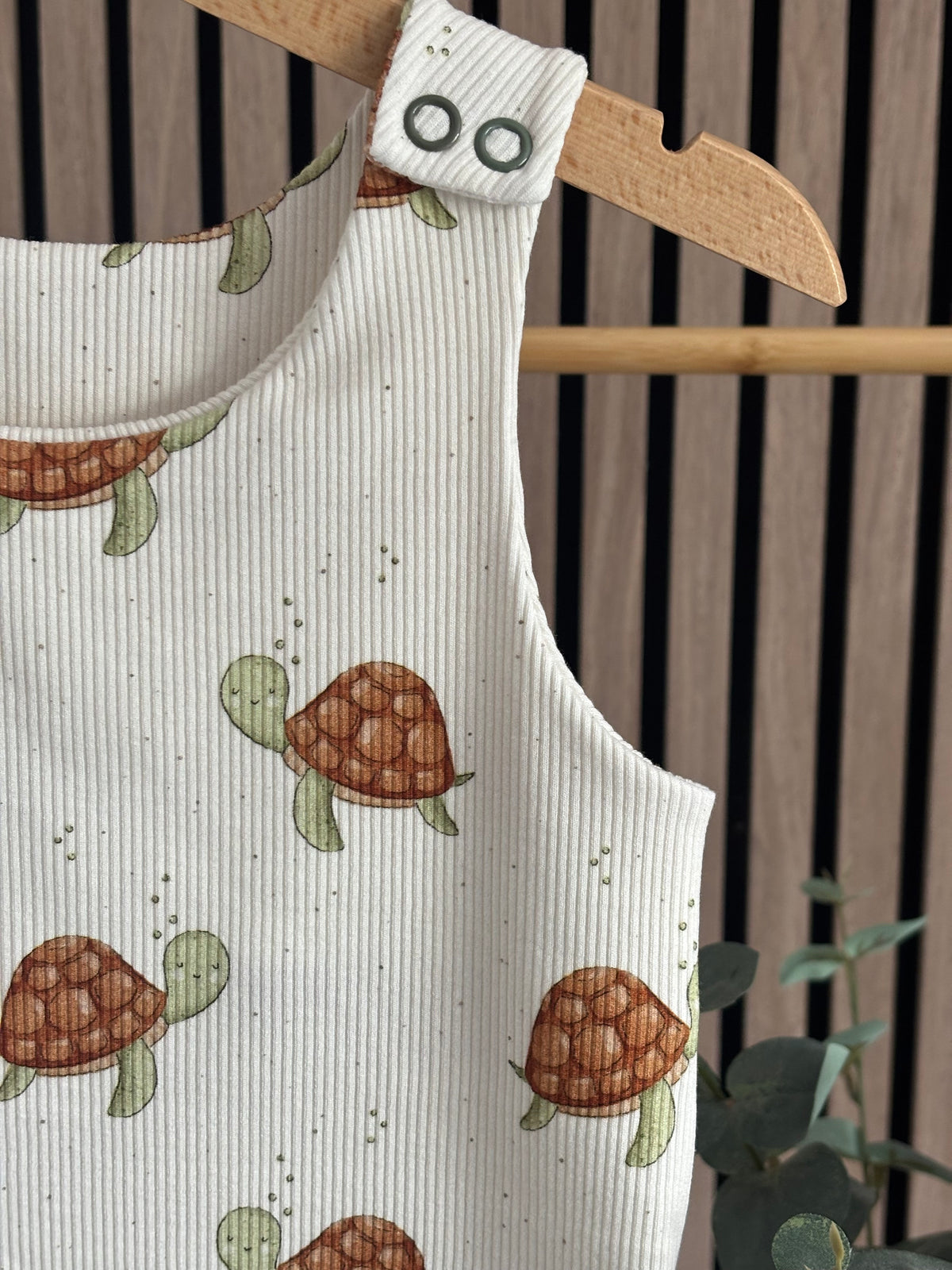 Turtle Relaxed Ribbed Short Romper