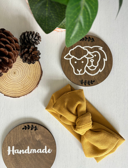 Mustard Rib Knit Headband (one size)