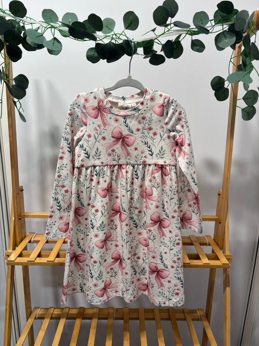 Bow & Bloom Long Sleeve Swing Dress (3-4 Years)