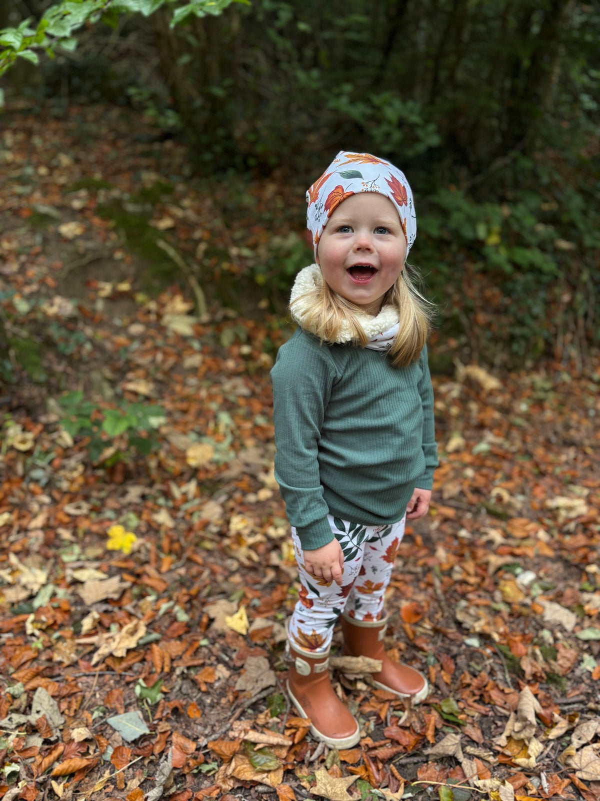 Autumn Leaves - Organic Jersey Cotton
