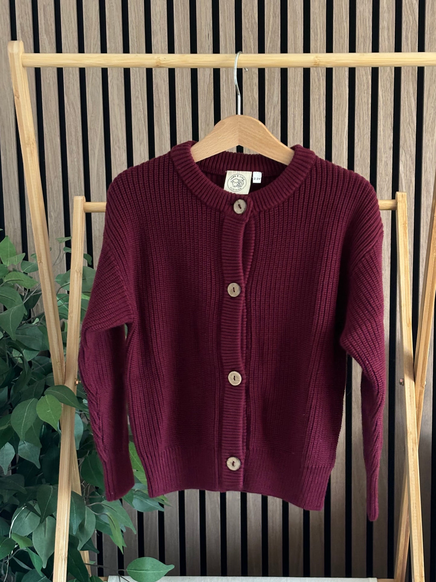 Plum Heirloom Knit Cardigan