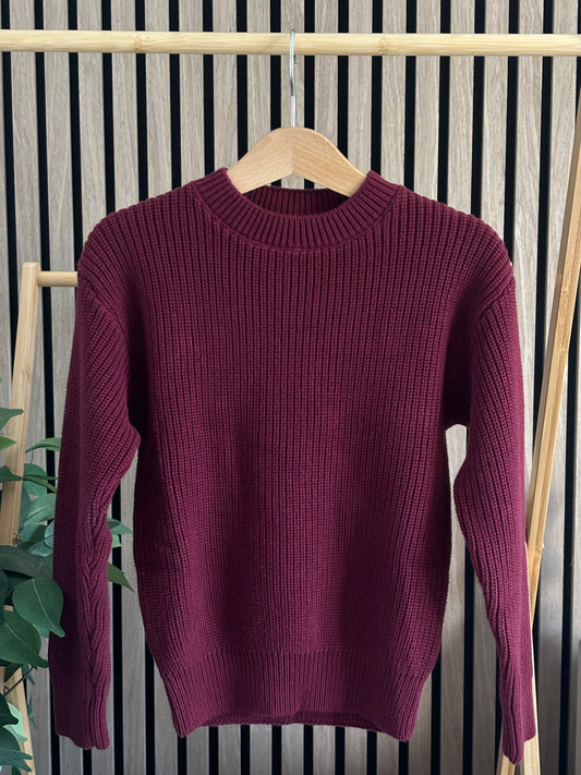 Plum Heirloom Knit Jumper