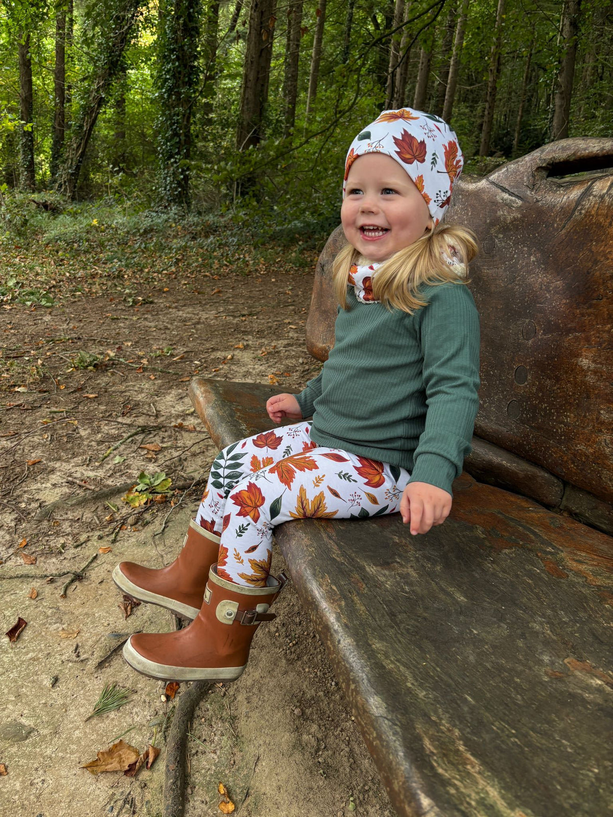 Autumn Leaves - Organic Jersey Cotton
