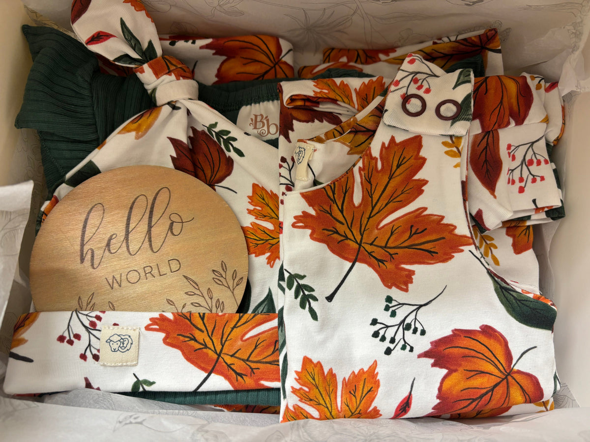 Autumn Leaves - Organic Jersey Cotton