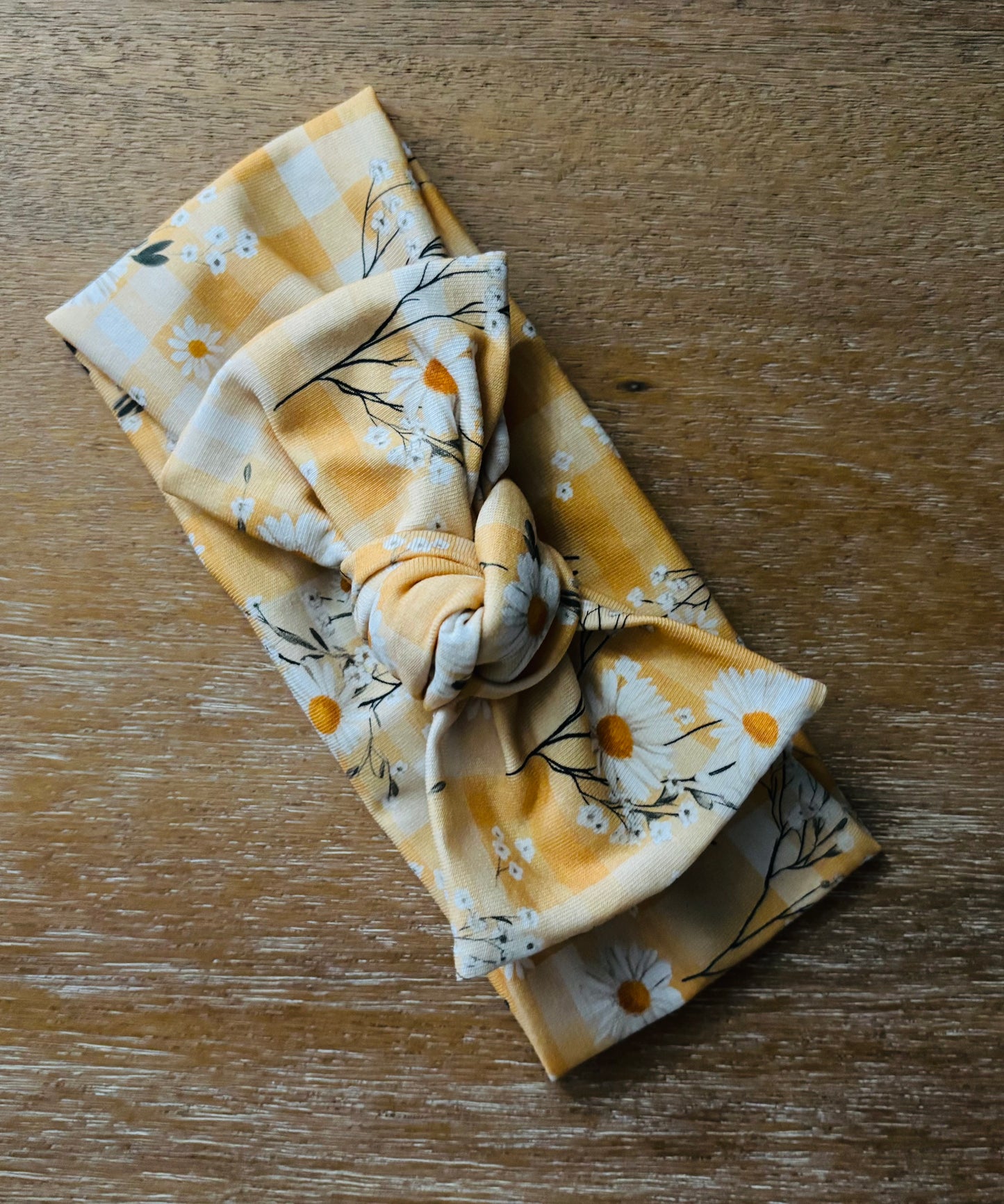 Daisy Picnic hand-tied headband