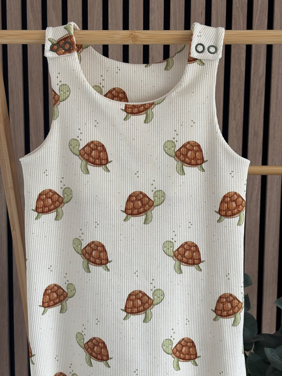Turtle Relaxed Ribbed Short Romper