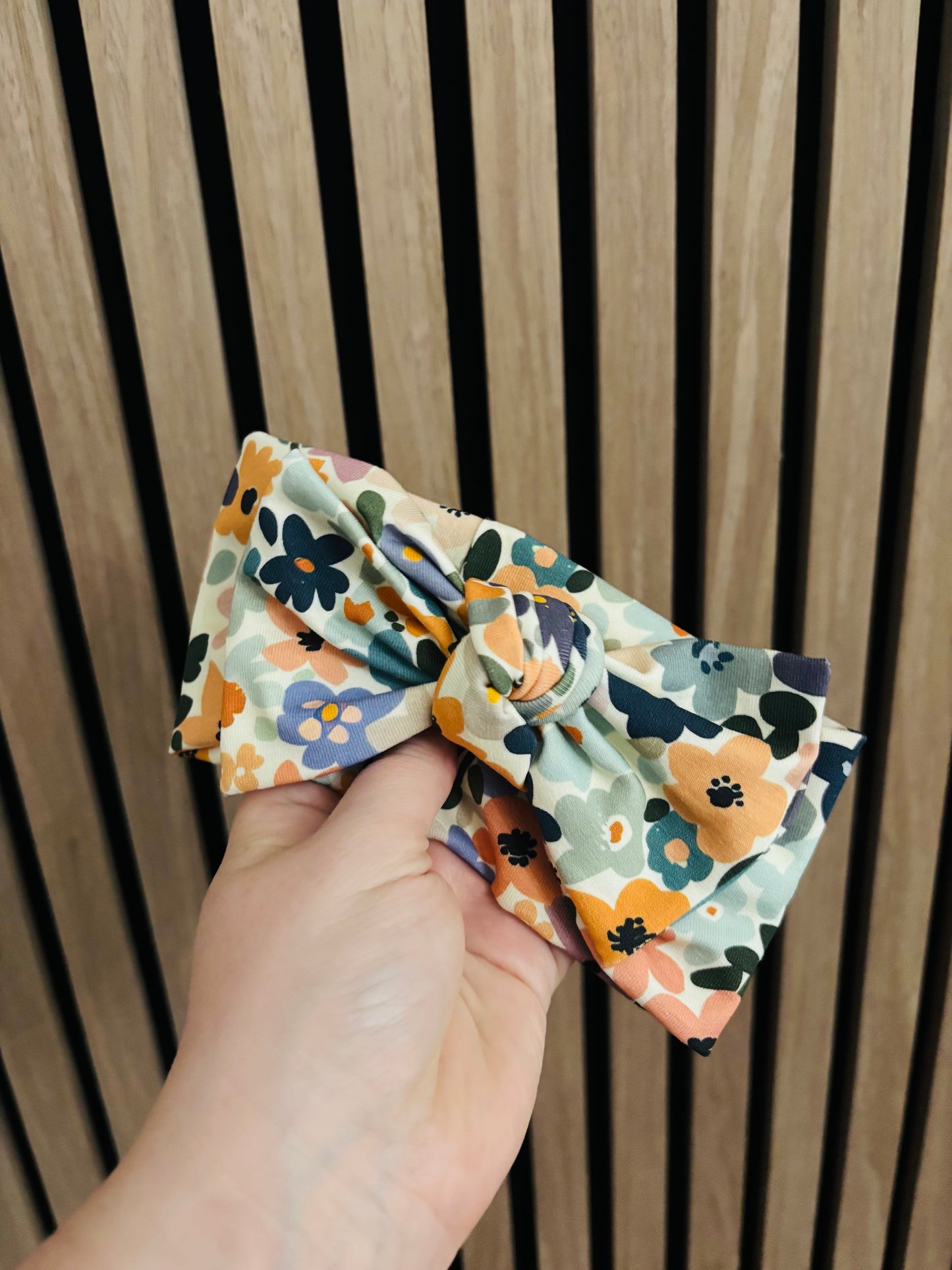Painted Petals hand-tied headband