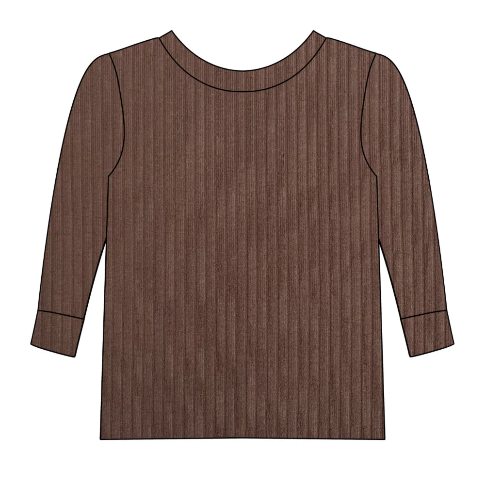 Woodland brown ribbed top