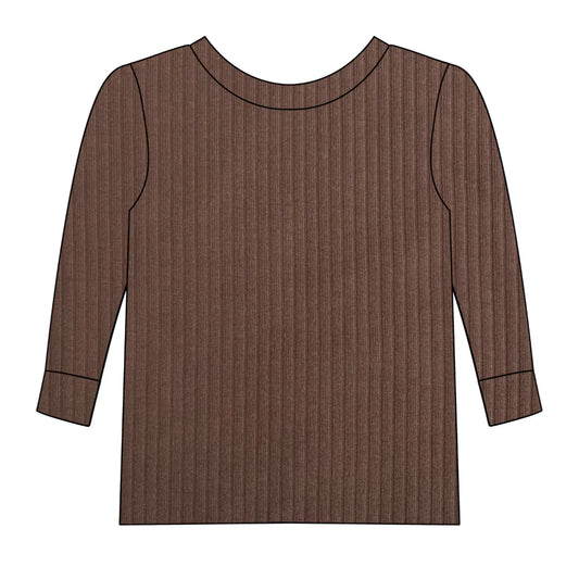 Woodland brown ribbed top