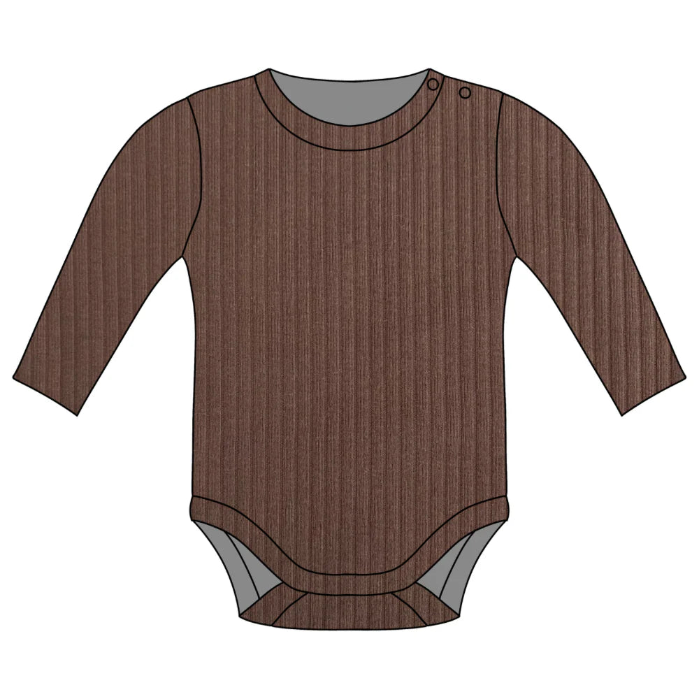 Woodland brown ribbed bodysuit